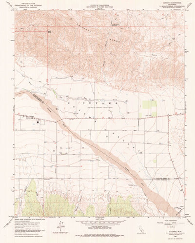 United States Geological Survey Cuyama, CA (1964, 24000-Scale) digital map