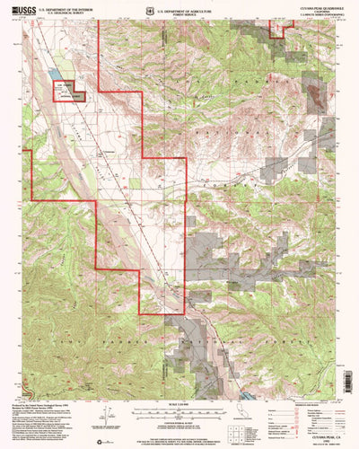 United States Geological Survey Cuyama Peak, CA (1995, 24000-Scale) digital map