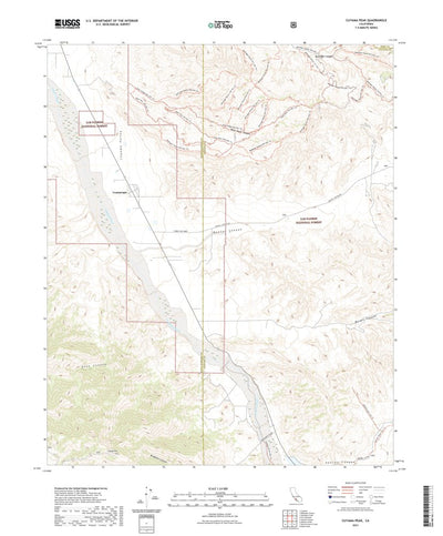 United States Geological Survey Cuyama Peak, CA (2021, 24000-Scale) digital map