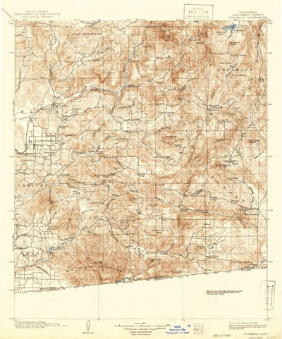 United States Geological Survey Cuyamaca, CA (1903, 125000-Scale) digital map