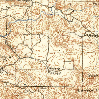 United States Geological Survey Cuyamaca, CA (1903, 125000-Scale) digital map