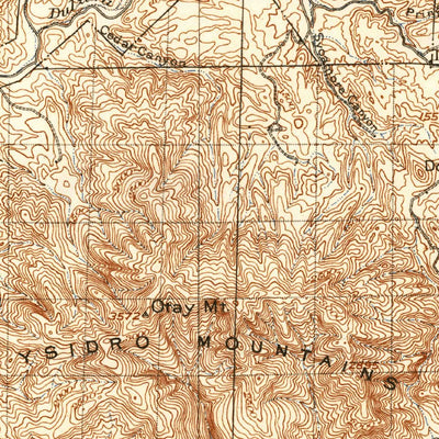 United States Geological Survey Cuyamaca, CA (1903, 125000-Scale) digital map