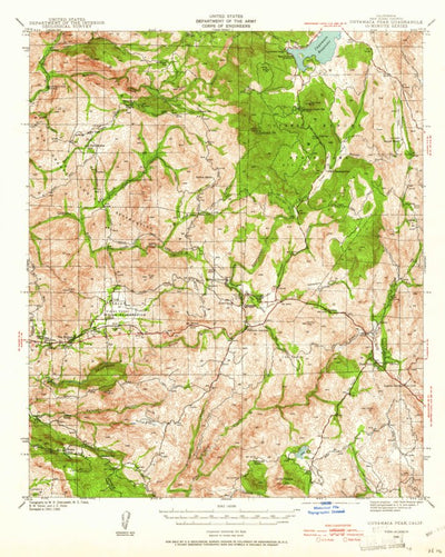 United States Geological Survey Cuyamaca Peak, CA (1942, 62500-Scale) digital map