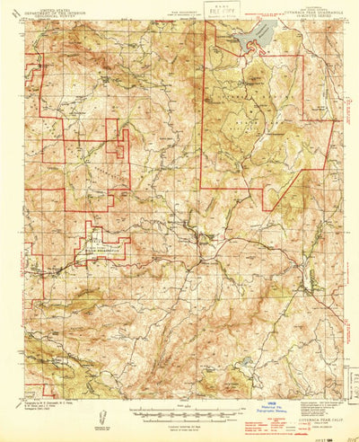 United States Geological Survey Cuyamaca Peak, CA (1944, 62500-Scale) digital map