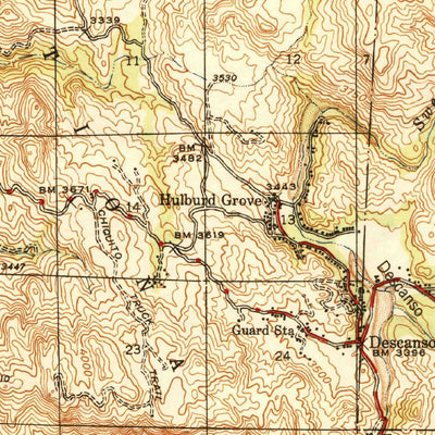 United States Geological Survey Cuyamaca Peak, CA (1944, 62500-Scale) digital map