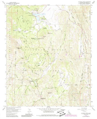 United States Geological Survey Cuyamaca Peak, CA (1960, 24000-Scale) digital map