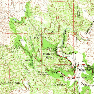 United States Geological Survey Cuyamaca Peak, CA (1960, 62500-Scale) digital map