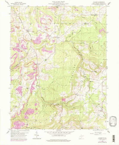 United States Geological Survey Cuzzart, WV (1959, 24000-Scale) digital map
