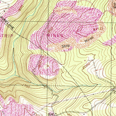 United States Geological Survey Cuzzart, WV (1959, 24000-Scale) digital map