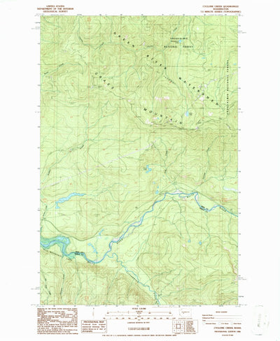 United States Geological Survey Cyclone Creek, WA (1986, 24000-Scale) digital map