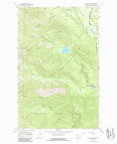 United States Geological Survey Cyclone Lake, MT (1966, 24000-Scale) digital map