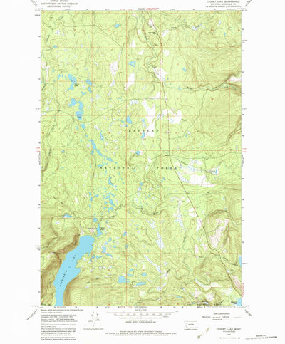 United States Geological Survey Cygnet Lake, MT (1965, 24000-Scale) digital map