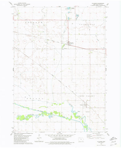 United States Geological Survey Cylinder, IA (1980, 24000-Scale) digital map