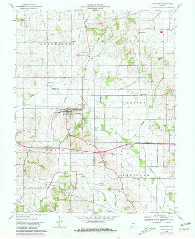United States Geological Survey Cynthiana, IN (1961, 24000-Scale) digital map
