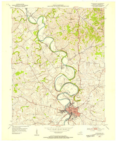 United States Geological Survey Cynthiana, KY (1953, 24000-Scale) digital map