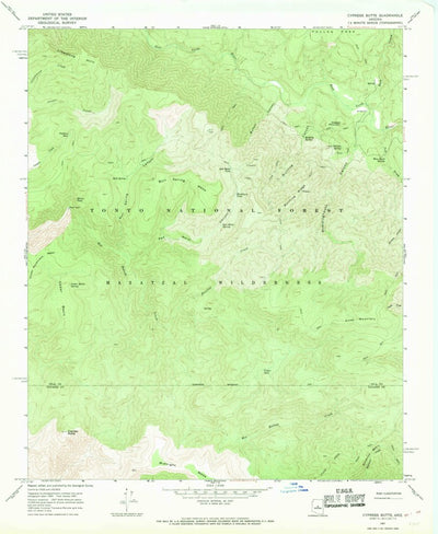 United States Geological Survey Cypress Butte, AZ (1967, 24000-Scale) digital map