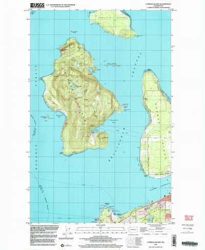 United States Geological Survey Cypress Island, WA (1997, 24000-Scale) digital map
