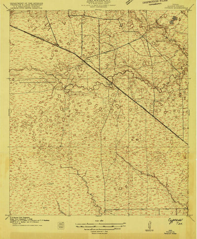 United States Geological Survey Cypress, TX (1915, 24000-Scale) digital map