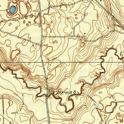 United States Geological Survey Cypress, TX (1918, 31680-Scale) digital map