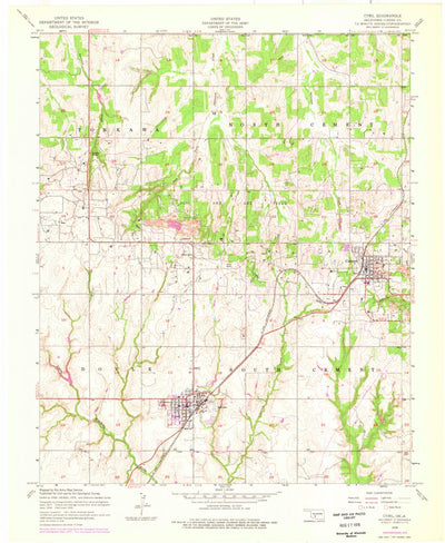 United States Geological Survey Cyril, OK (1956, 24000-Scale) digital map