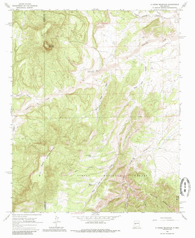 United States Geological Survey D Cross Mountain, NM (1964, 24000-Scale) digital map