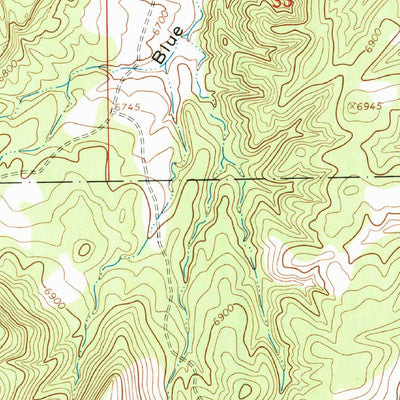 United States Geological Survey D Cross Mountain, NM (1964, 24000-Scale) digital map