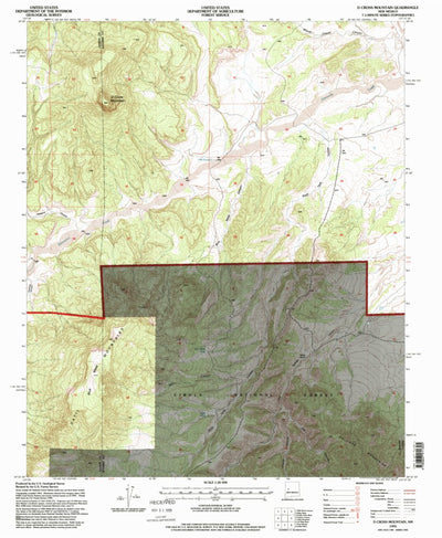 United States Geological Survey D Cross Mountain, NM (1995, 24000-Scale) digital map