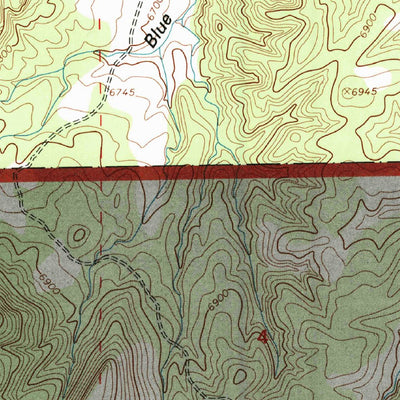 United States Geological Survey D Cross Mountain, NM (1995, 24000-Scale) digital map