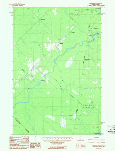 United States Geological Survey Daaquam, QC-ME (1987, 24000-Scale) digital map