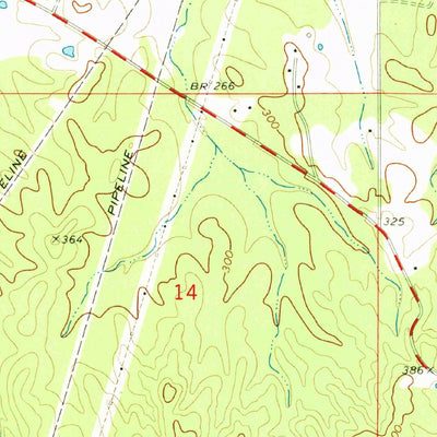 United States Geological Survey Dabney Crossroads, MS (1971, 24000-Scale) digital map