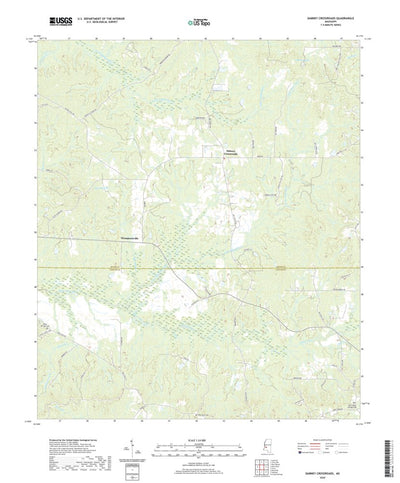 United States Geological Survey Dabney Crossroads, MS (2020, 24000-Scale) digital map