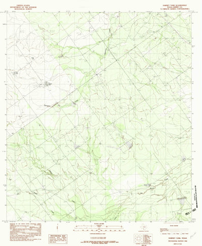 United States Geological Survey Dabney Tank, TX (1982, 24000-Scale) digital map