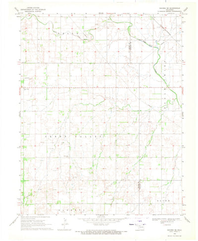 United States Geological Survey Dacoma SE, OK (1969, 24000-Scale) digital map