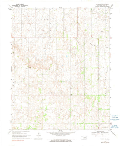 United States Geological Survey Dacoma SW, OK (1969, 24000-Scale) digital map