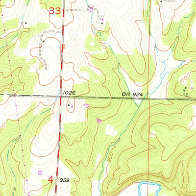 United States Geological Survey Dadeville, MO (1955, 24000-Scale) digital map