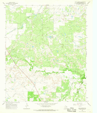 United States Geological Survey Dads Corner, TX (1966, 24000-Scale) digital map