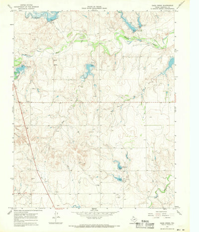 United States Geological Survey Dads Creek, TX (1967, 24000-Scale) digital map