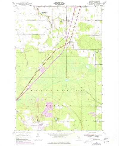 United States Geological Survey Dafter, MI (1951, 24000-Scale) digital map