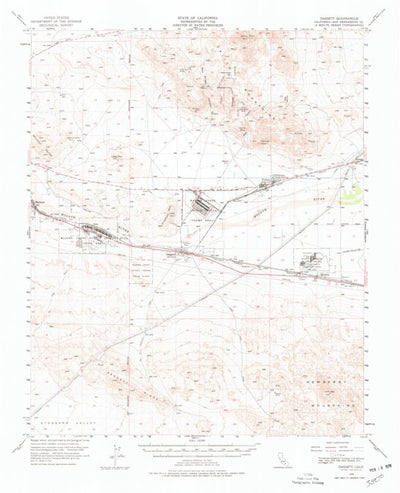 United States Geological Survey Daggett, CA (1956, 62500-Scale) digital map