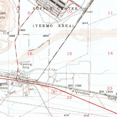 United States Geological Survey Daggett, CA (1956, 62500-Scale) digital map