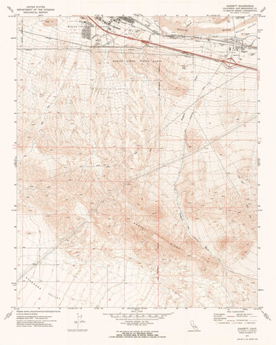 United States Geological Survey Daggett, CA (1971, 24000-Scale) digital map