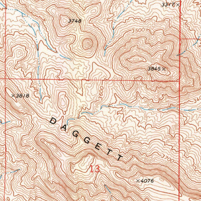 United States Geological Survey Daggett, CA (1971, 24000-Scale) digital map