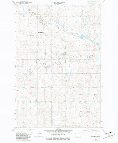 United States Geological Survey Daglum SE, ND (1982, 24000-Scale) digital map
