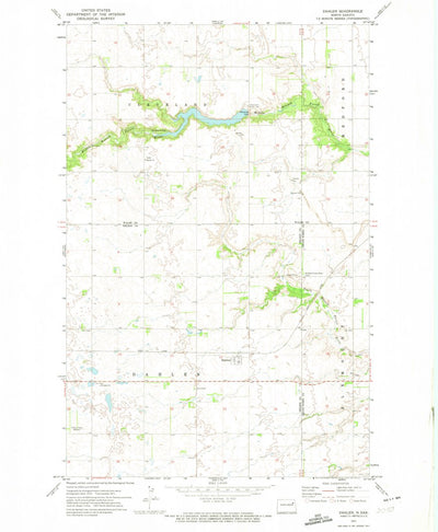 United States Geological Survey Dahlen, ND (1971, 24000-Scale) digital map