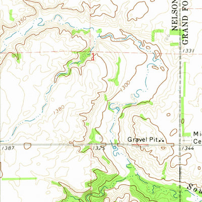 United States Geological Survey Dahlen, ND (1971, 24000-Scale) digital map
