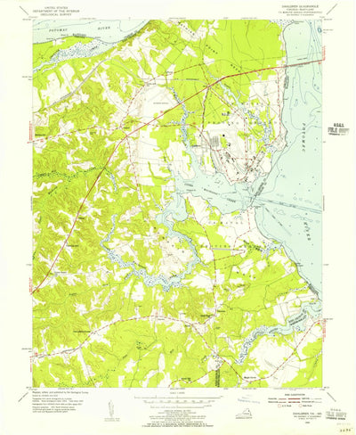 United States Geological Survey Dahlgren, VA-MD (1955, 24000-Scale) digital map