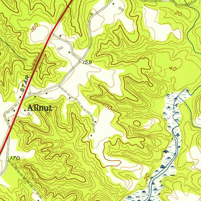 United States Geological Survey Dahlgren, VA-MD (1955, 24000-Scale) digital map