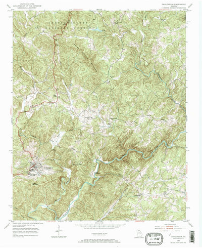 United States Geological Survey Dahlonega, GA (1951, 24000-Scale) digital map