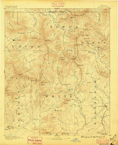 Dahlonega, GA-NC (1896, 125000-Scale) Map by United States Geological ...