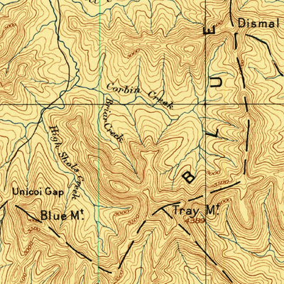 Dahlonega, GA-NC (1896, 125000-Scale) Map by United States Geological ...